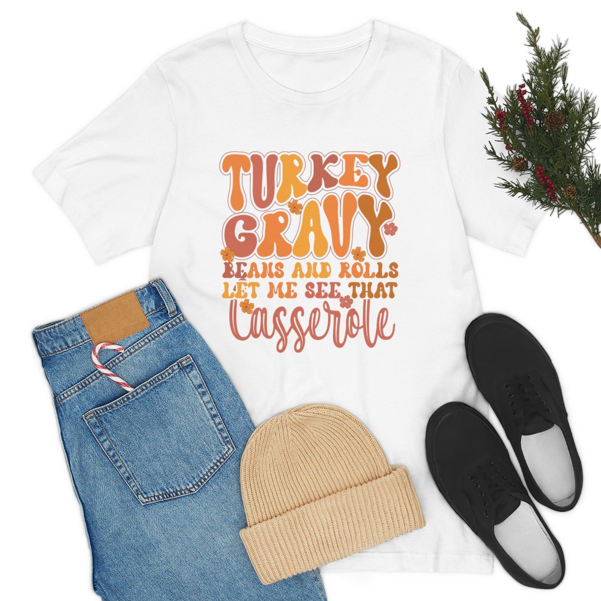 Let Me See Your Casserole Cute Thanksgiving Tshirt Design | Thanksgiving TShirt | Thanksgiving T-Shirt | Thanksgiving Teeshirt Design on Unisex Jersey Short Sleeve Tee