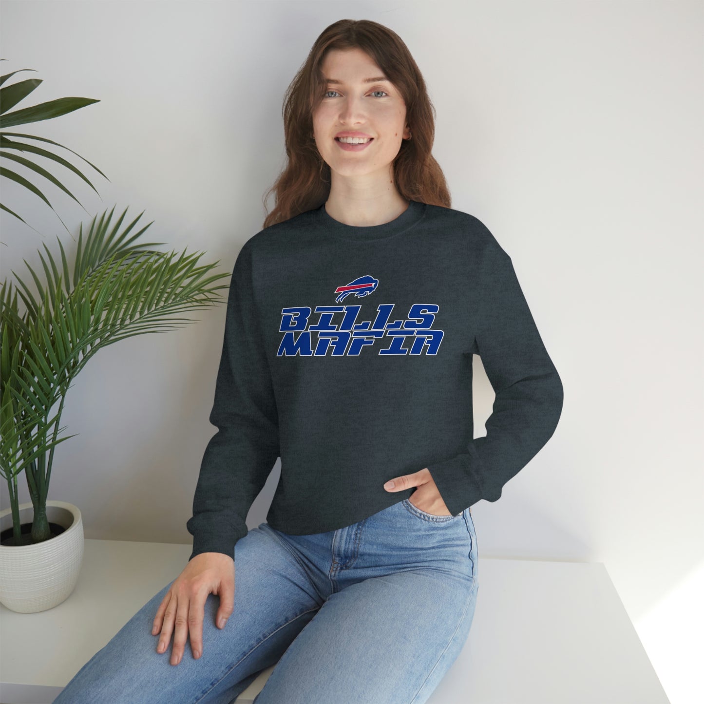 Buffalo Bills Football Bills Mafia NFL Redzone Font Crewneck Sweatshirt