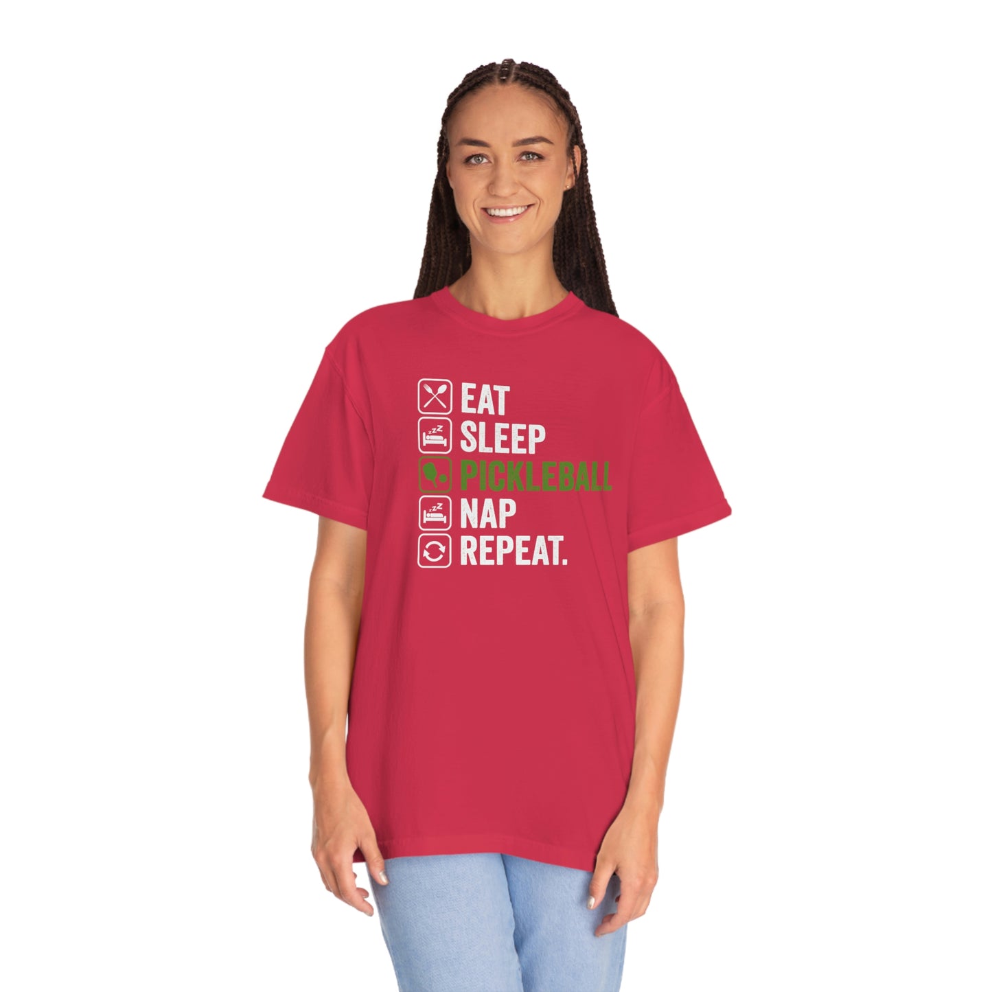 Eat Sleep Pickleball Nap Repeat Tshirt