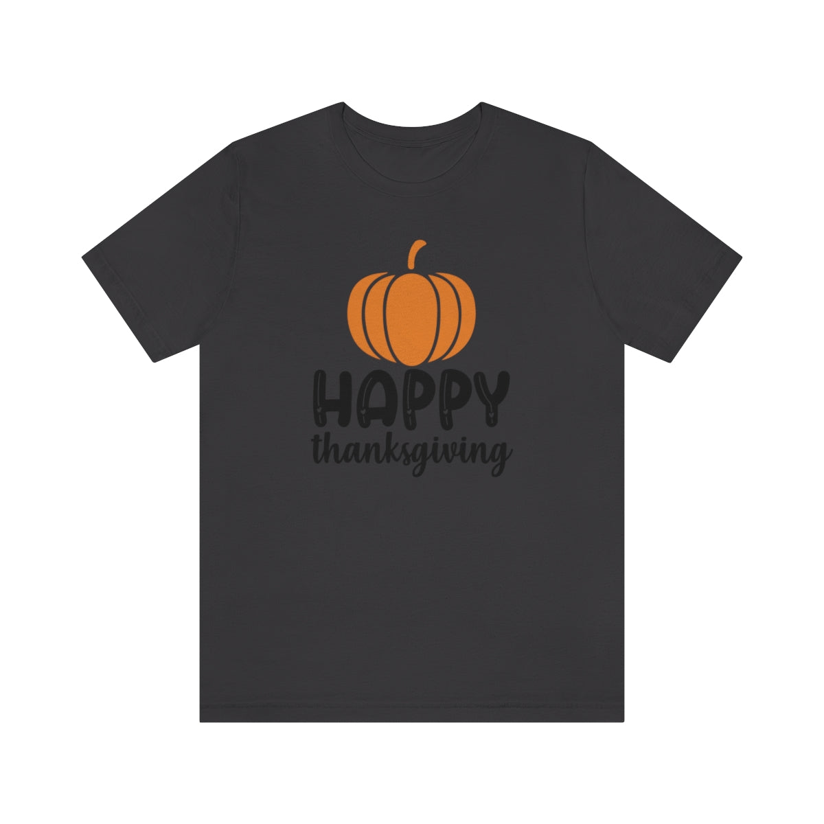 Happy Thanksgiving Pumpkin Tshirt Design | Thanksgiving TShirt | Thanksgiving T-Shirt | Thanksgiving Teeshirt Design on Unisex Jersey Short Sleeve Tee