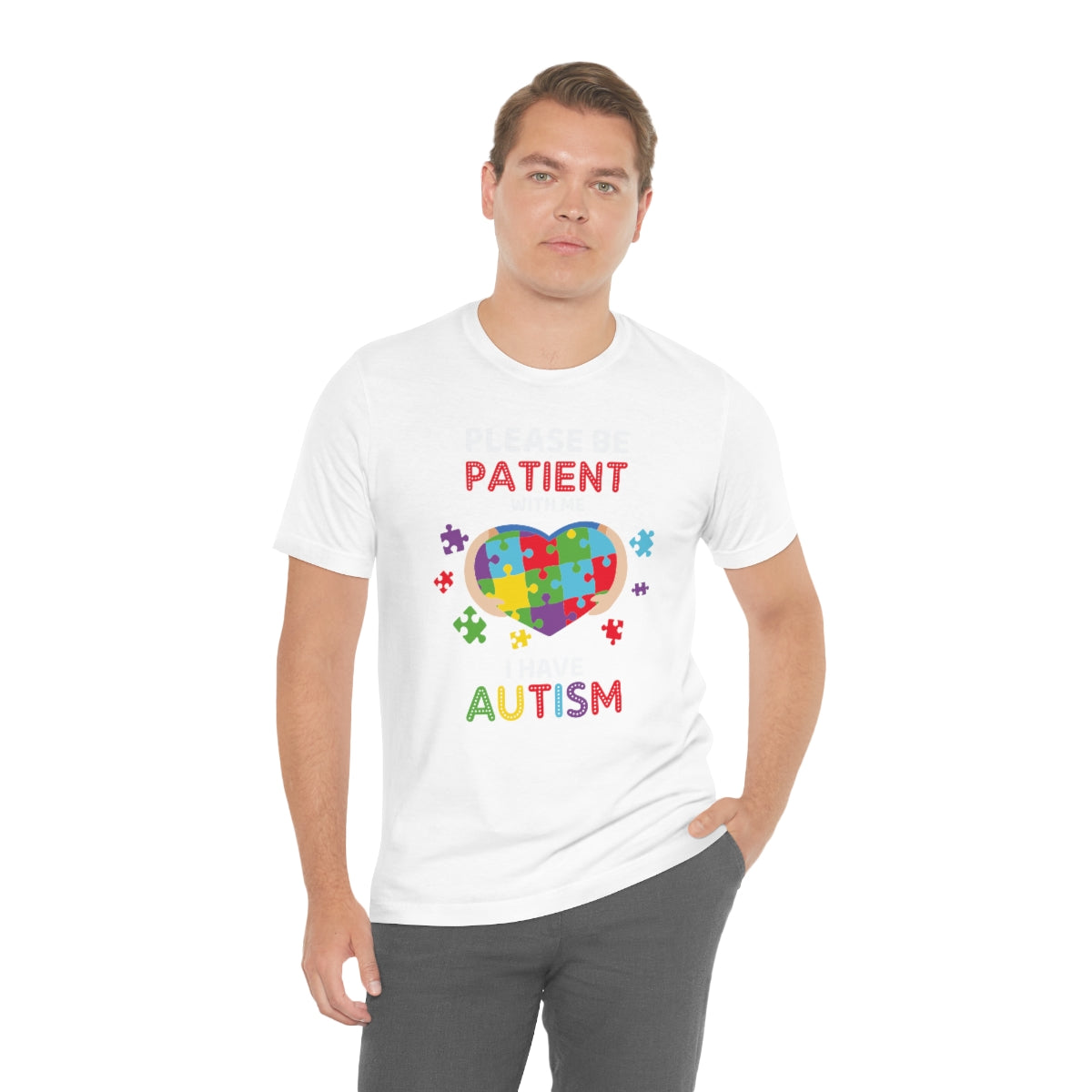 Please be patient with me I have Autism Puzzle Pieces Tshirt