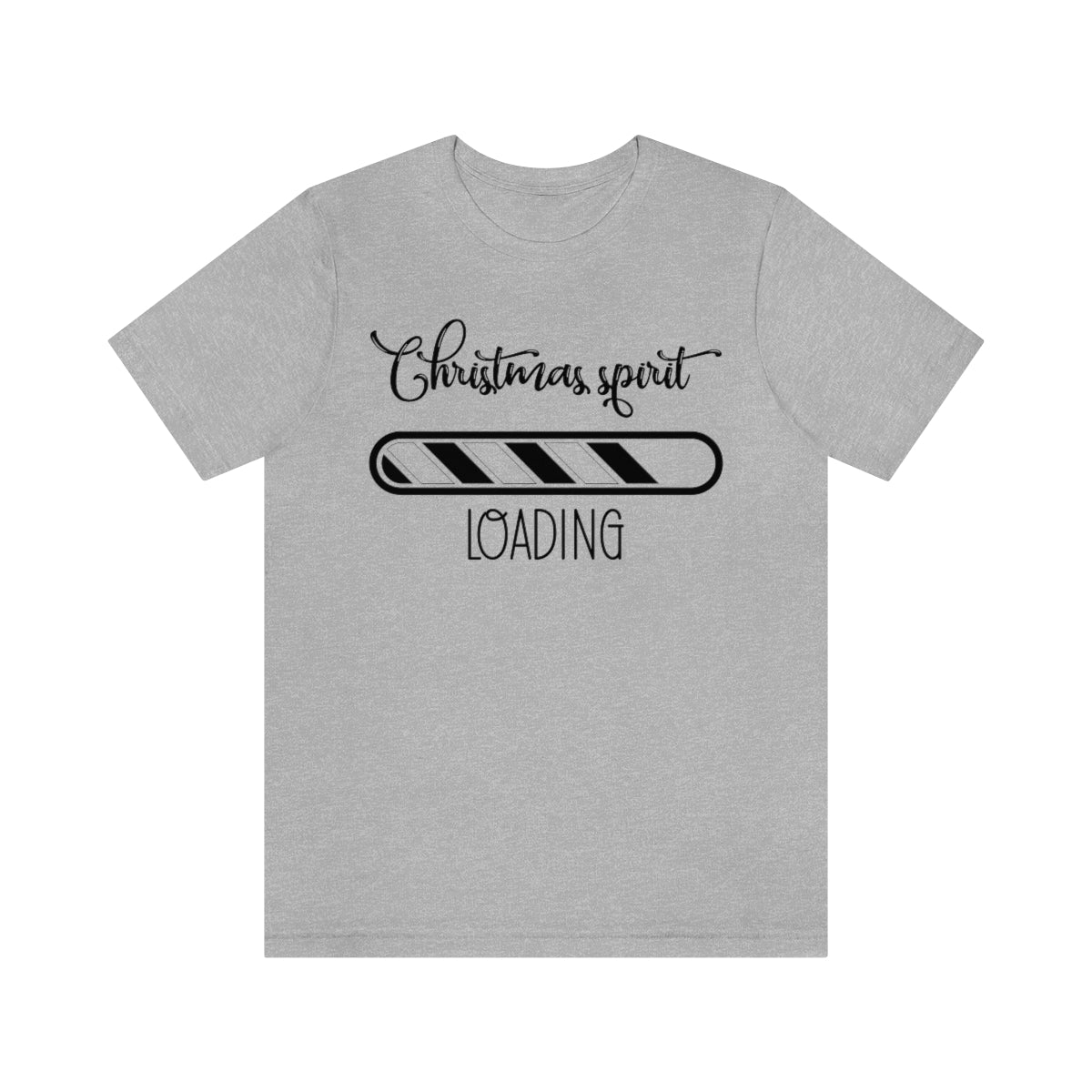 Christmas Spirit Loading Black Tshirt