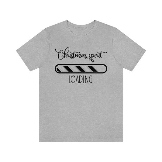 Christmas Spirit Loading Black Tshirt