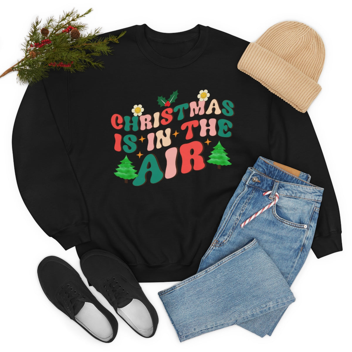 Retro Christmas is in the Air Holiday Sweatshirt