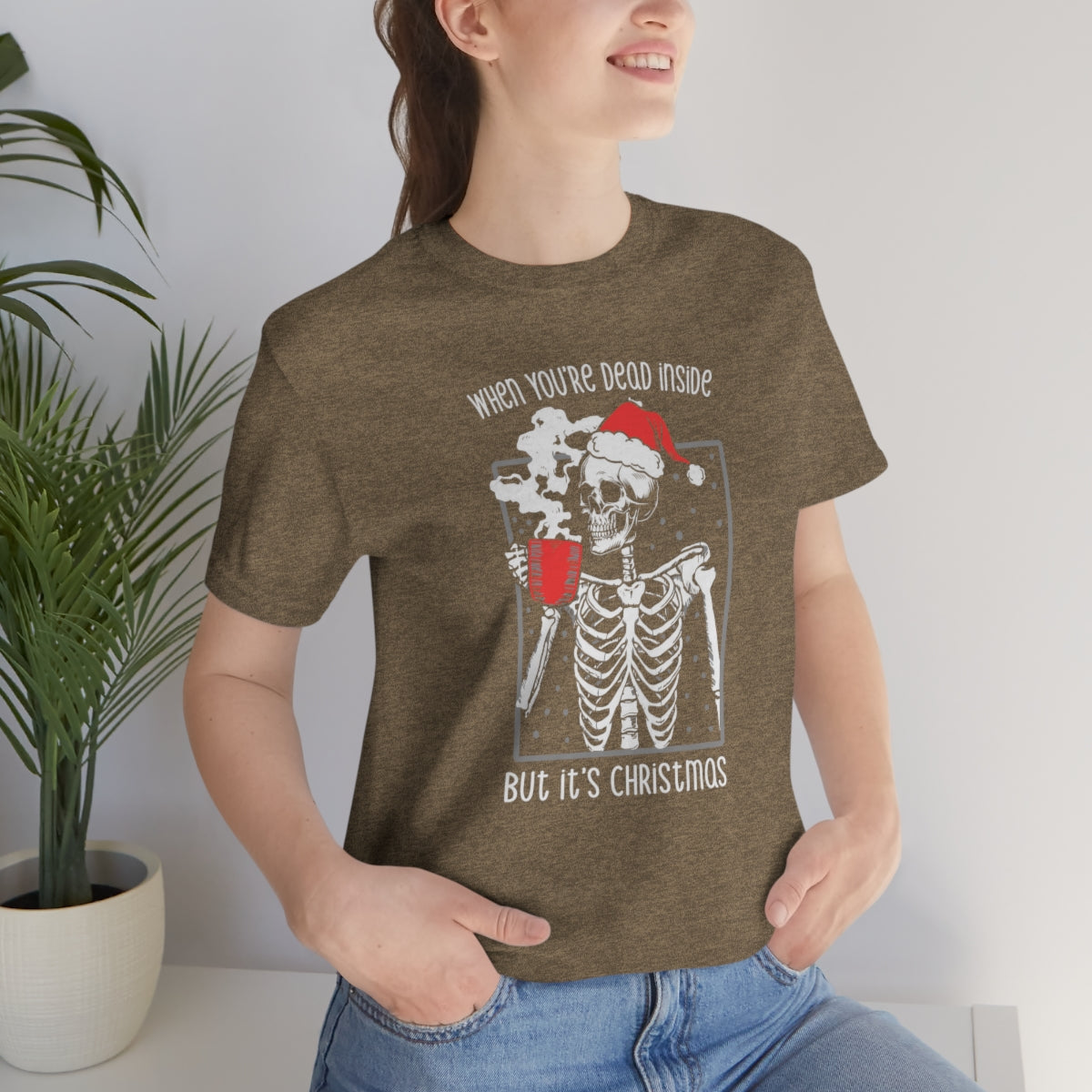 When You're Dead Inside Skeleton Christmas Tshirt