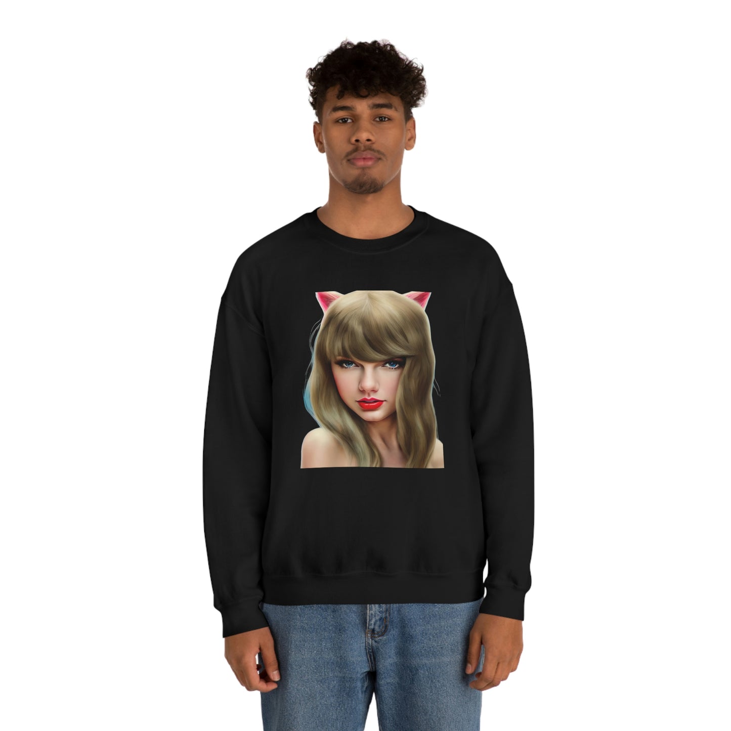 Taylor Swift Cat Ears T Swift Taylor Swift Merch Fan Swifty Gift Crewneck Sweatshirt