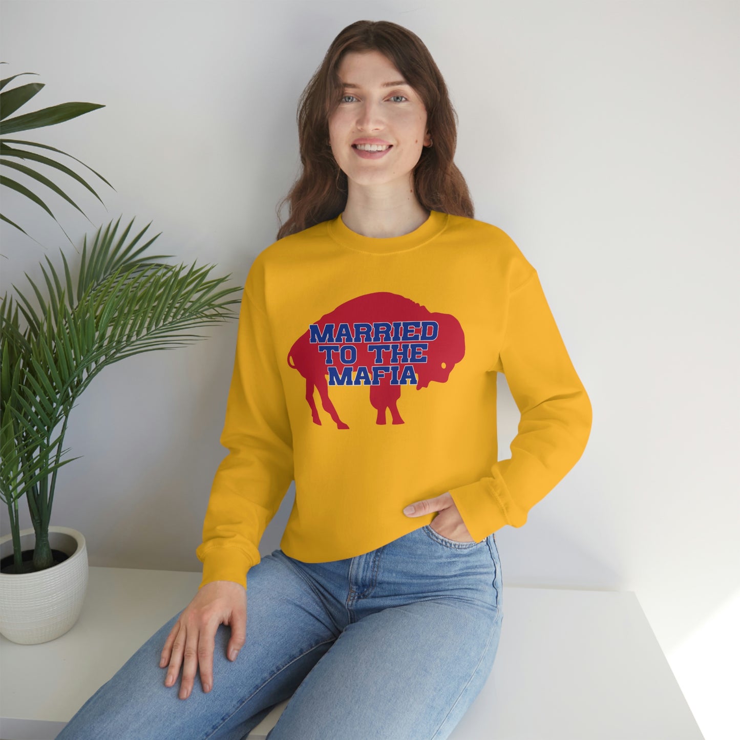 Married to the Mafia Buffalo Bills Football Crewneck Sweatshirt