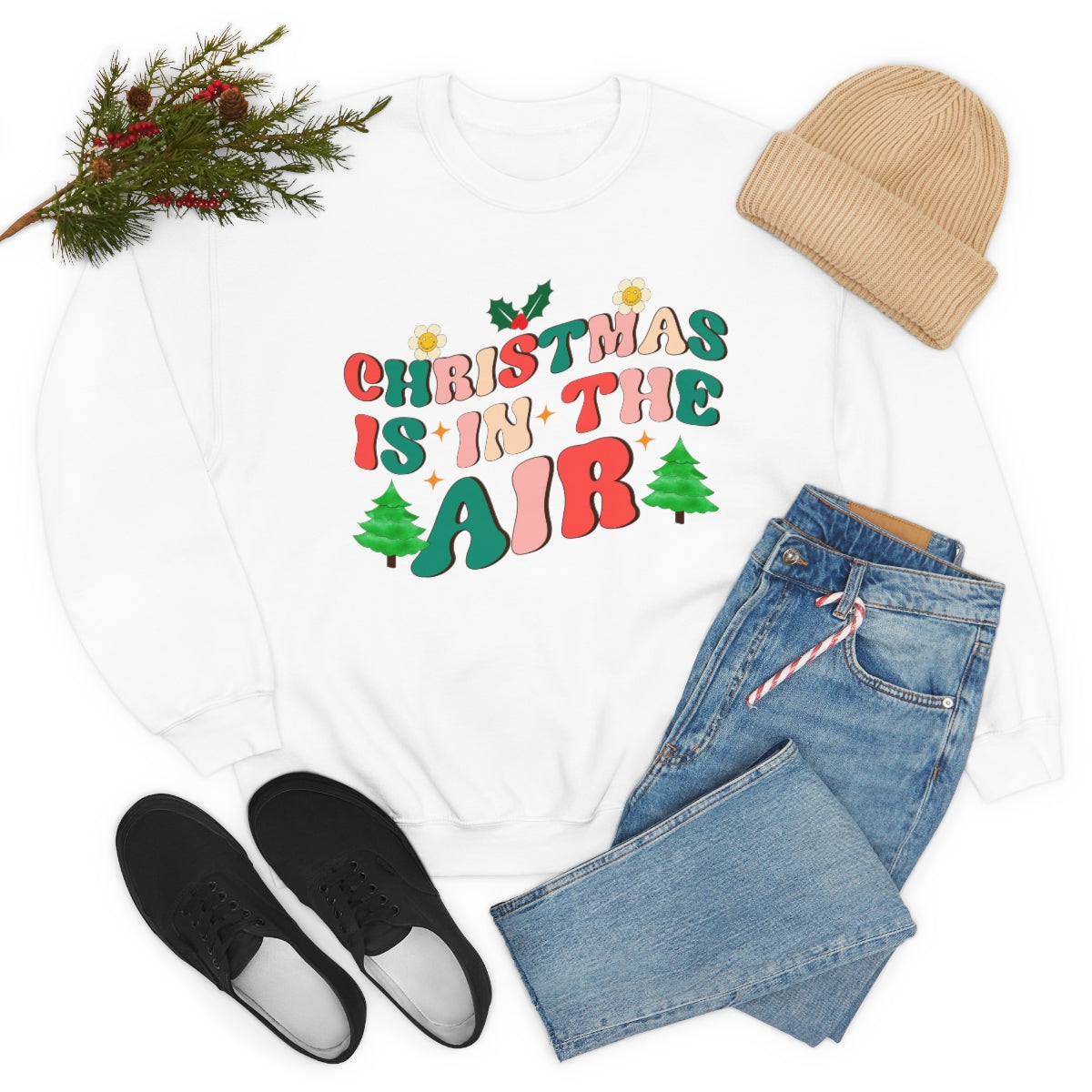 Retro Christmas is in the Air Holiday Sweatshirt