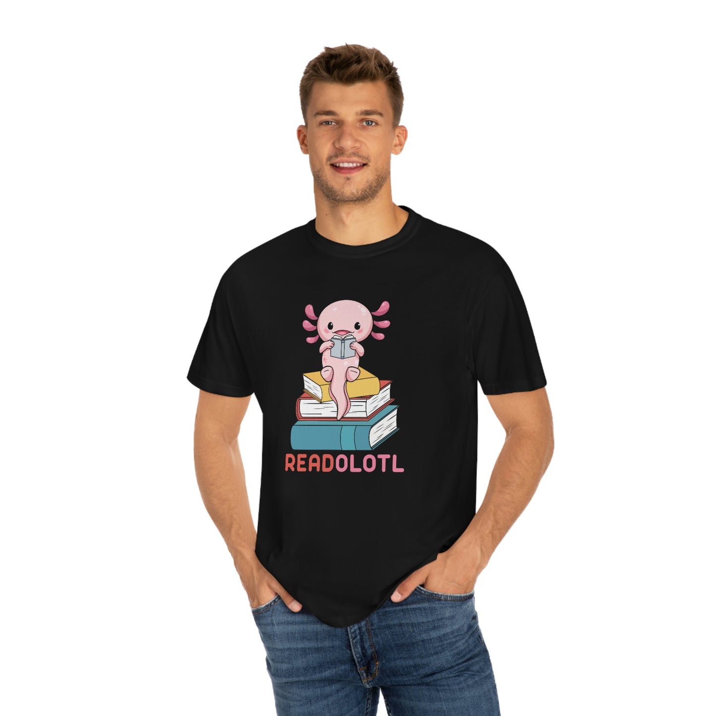 "Readolotl" Axolotl Reading Books Tshirt