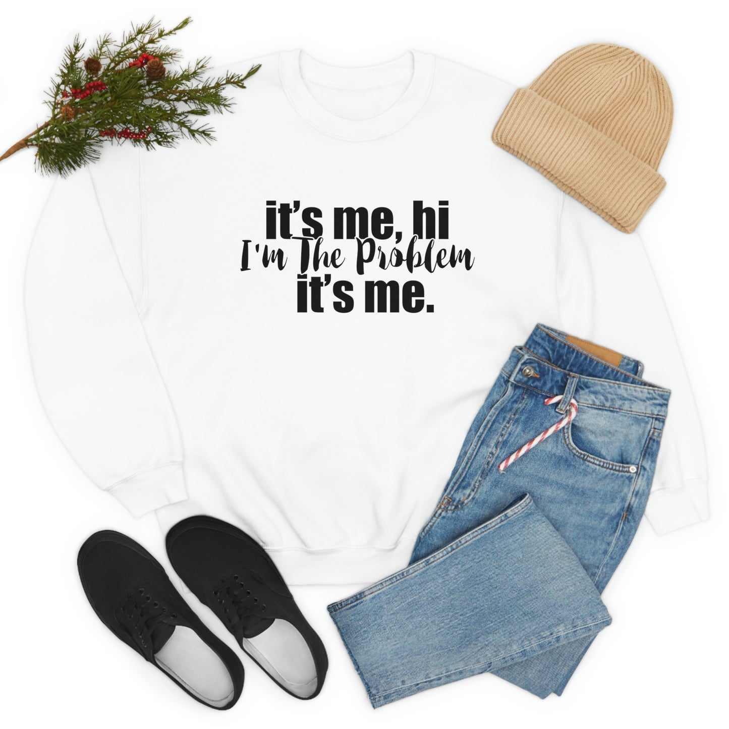 Its Me, Hi, I'm the Problem it's Me, T Swift Taylor Swift Merch Fan Gift Crewneck Sweatshirt