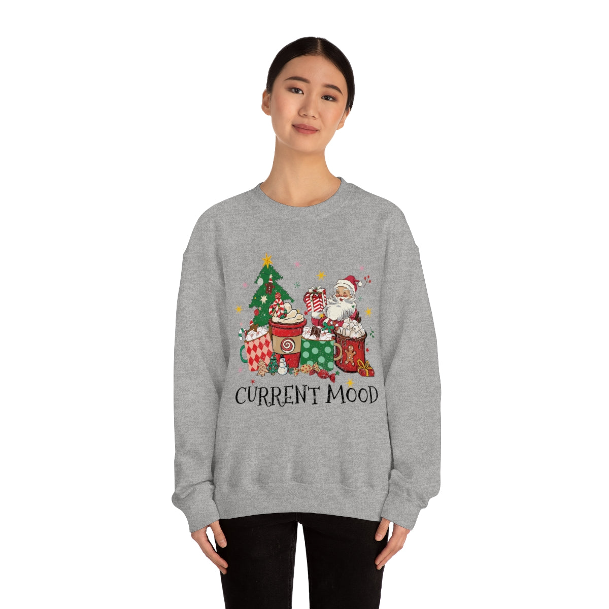 Current Mood Vintage Santa with Presents Christmas Sweatshirt