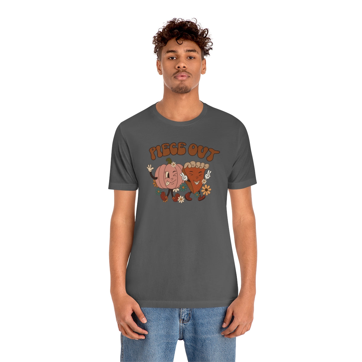 Piece Out Pie Inspired Thanksgiving Teeshirt on Unisex Jersey Short Sleeve Tee