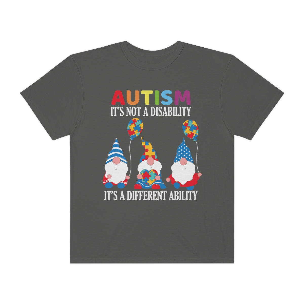 Cute Gnomes Autism Awareness Not a Disability Autism Themed Tshirt