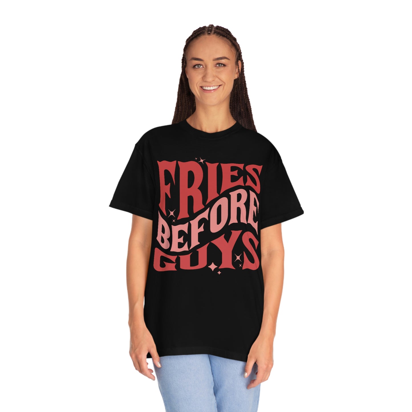 Cool Retro Fries Before Guys Funny Valentines Day Tshirt