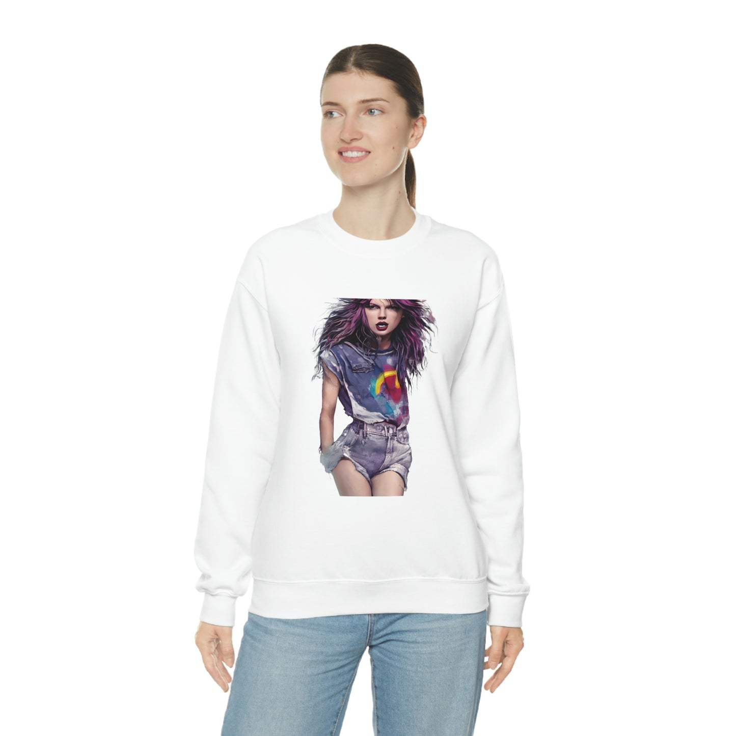 Punk Taylor Swift Rocking T Swift Taylor Swift Merch Fan Swifty Gift Crewneck Sweatshirt