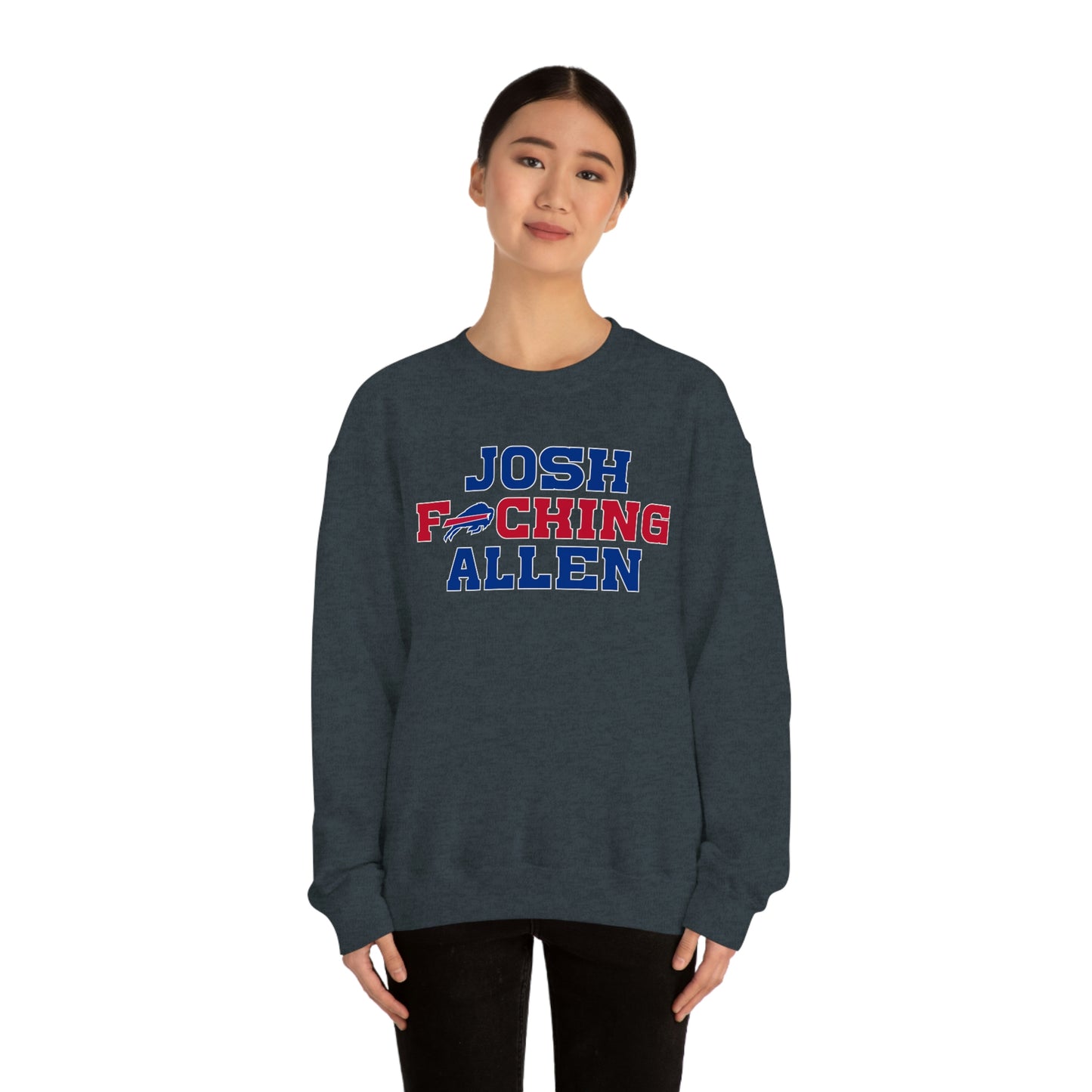 Josh Freaking Allen Bills Mafia #17 Buffalo Bills Football Crewneck Sweatshirt