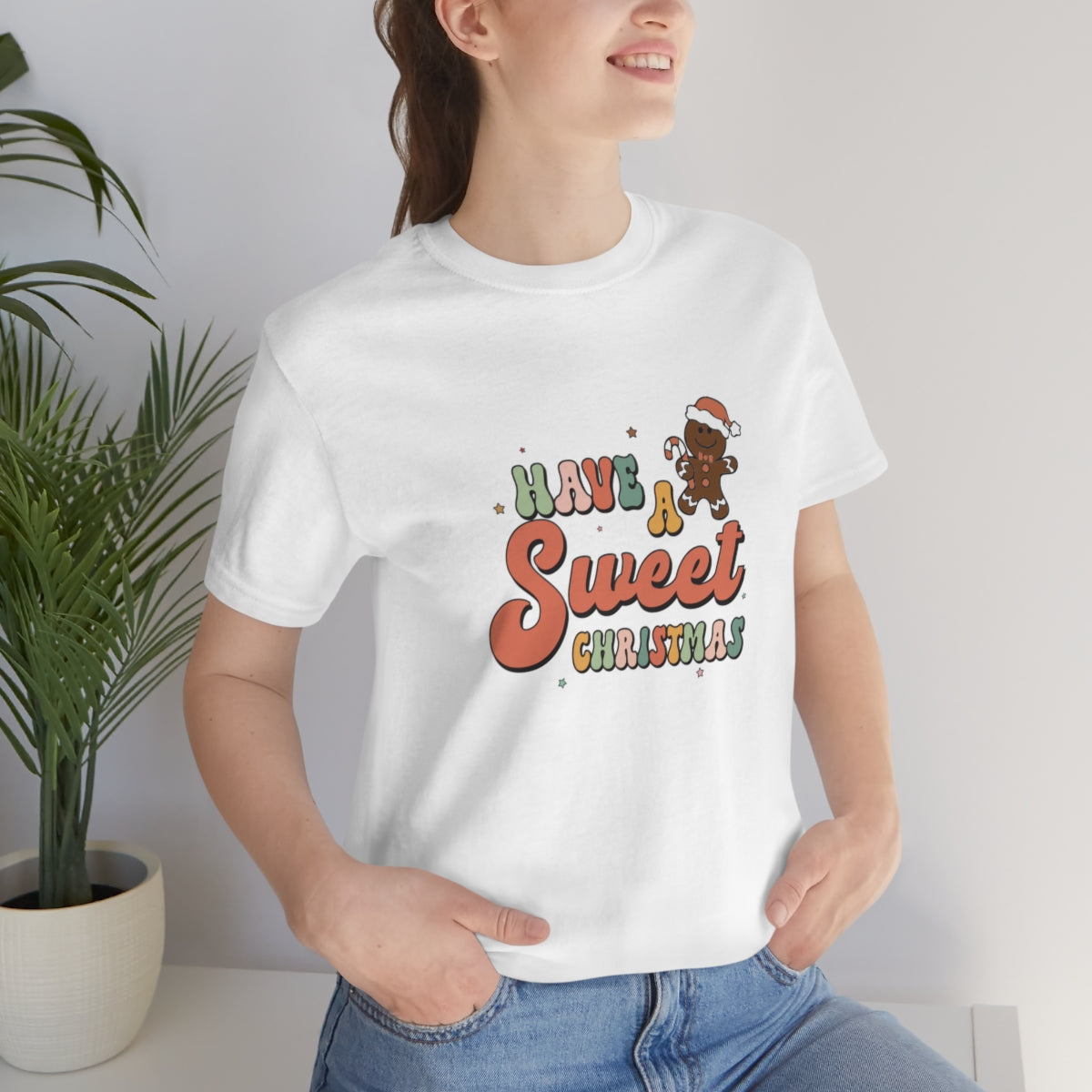 Have a Sweet Christmas Gingerbread Retro Tshirt