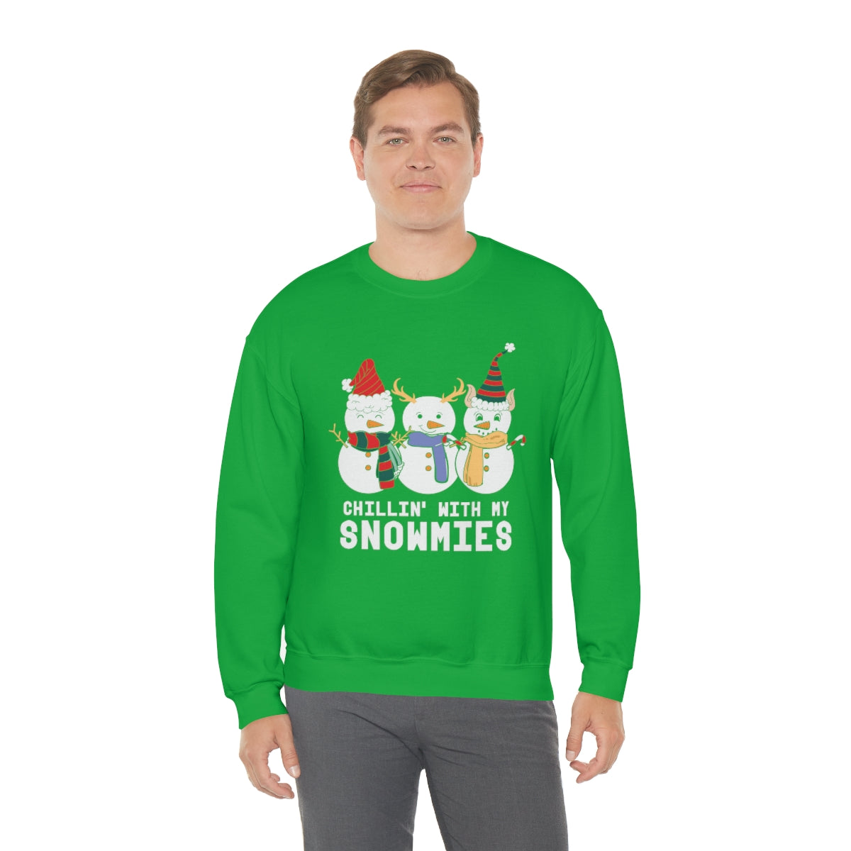 Chillin With My Snowmies Cute Snowman Christmas Sweatshirt