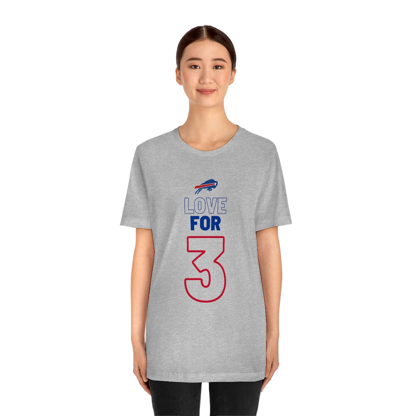 Love for #3 Damar Hamlin Supporter Unisex Jersey Short Sleeve Tee