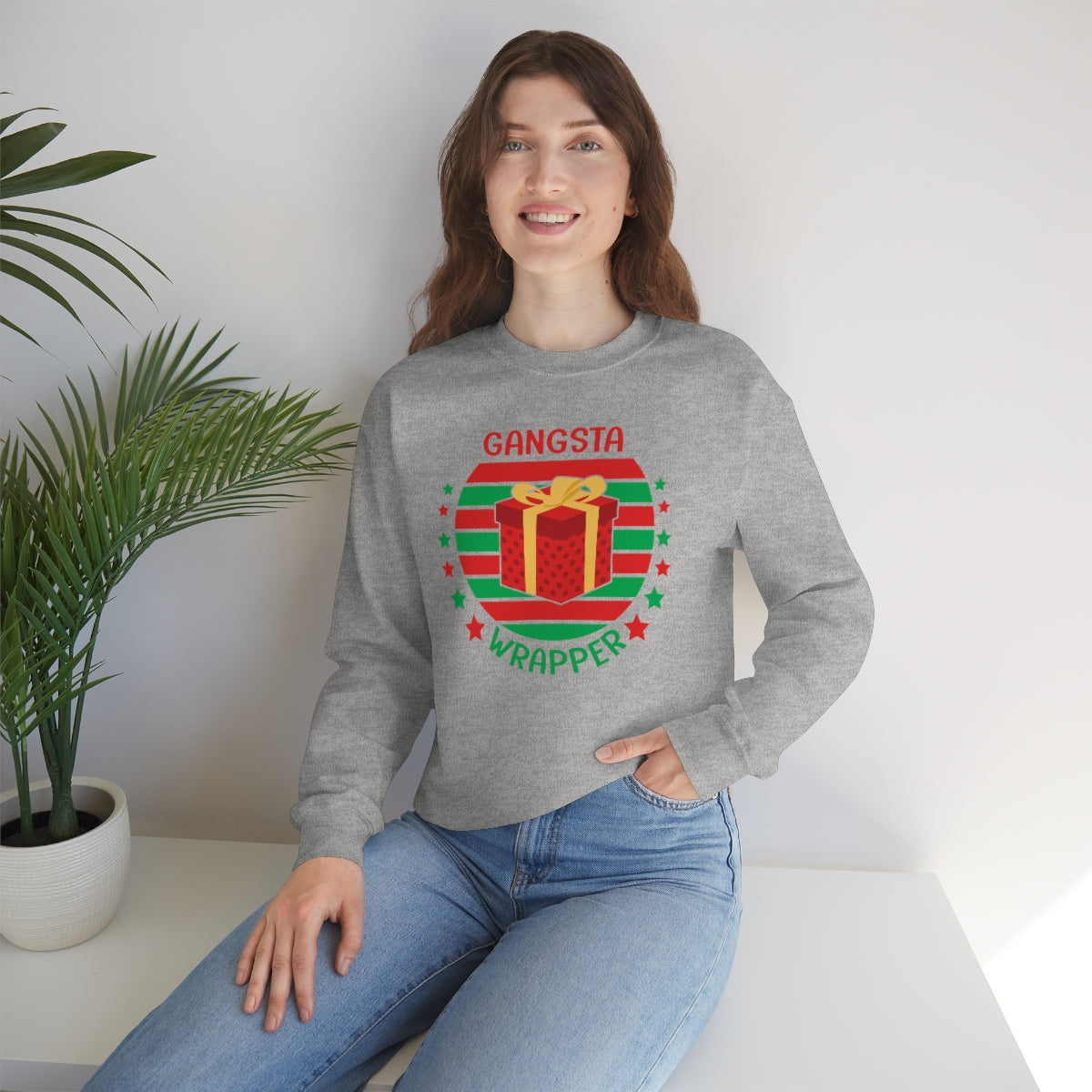 Gangsta Wrapper Cute Funny Christmas Sweatshirt