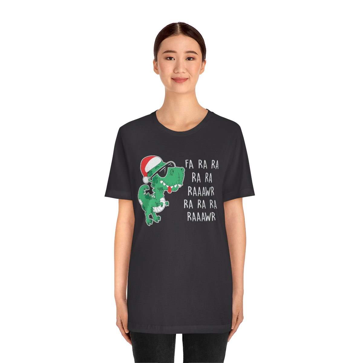 Fa Ra Ra Ra Ra Rawr Cute Dino Christmas Funny Tshirt