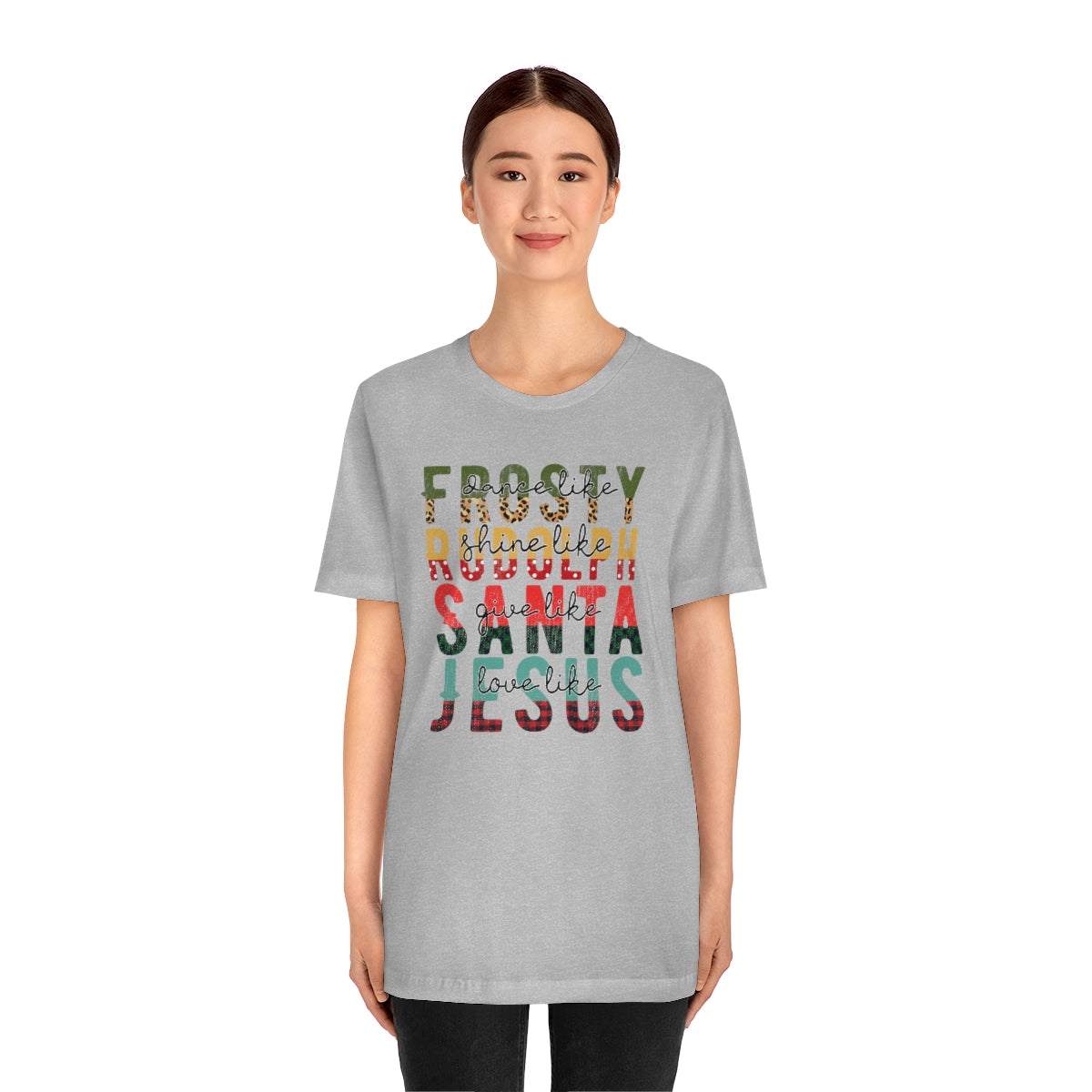 Frosty Rudolph Santa Jesus Christmas Tshirt