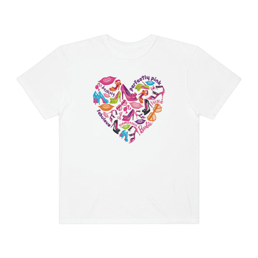 Colorful Barbie Heart Themed Tshirt