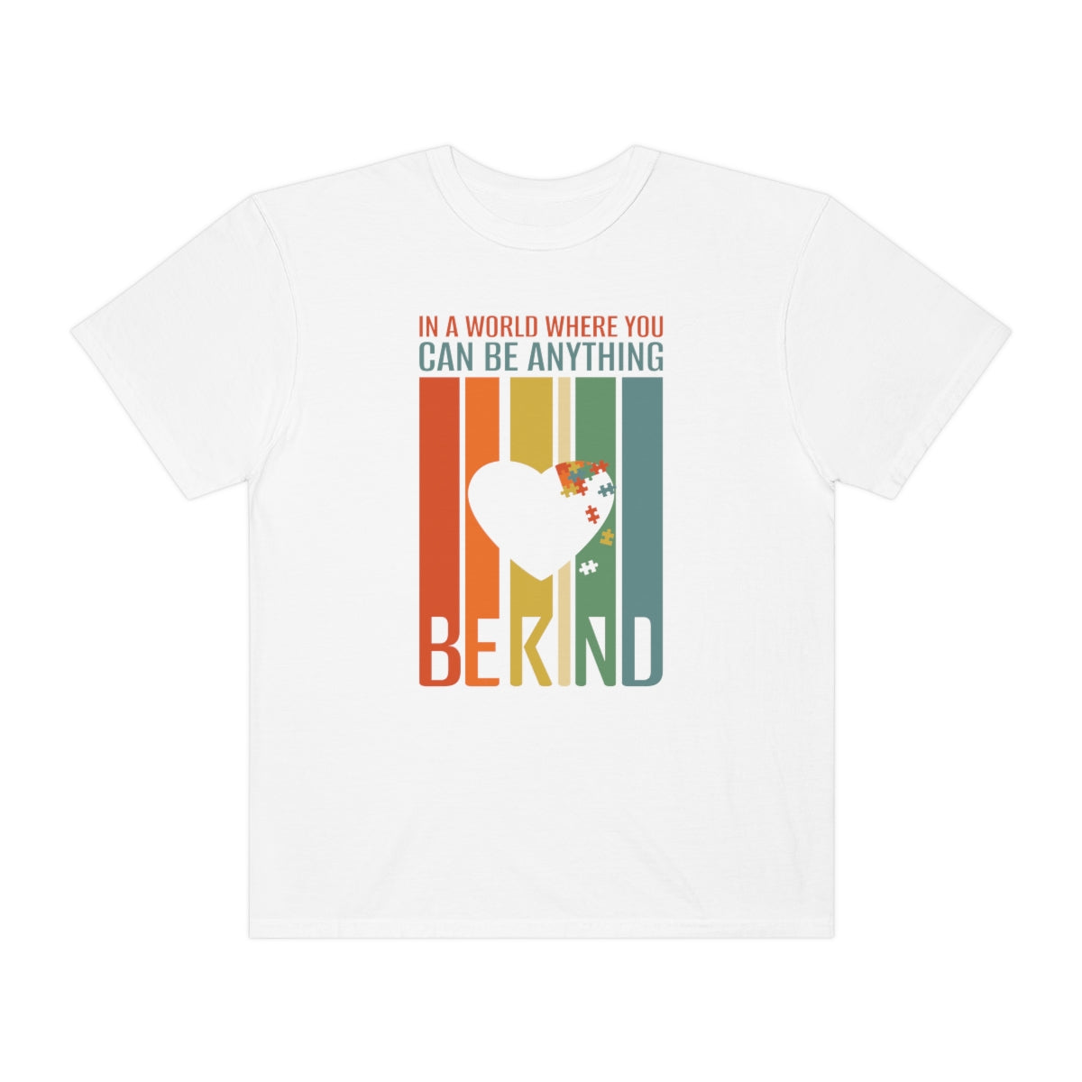 Be Kind Flag Heart Autism Awareness Tshirt