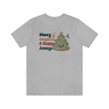 Merry Everything Tree Retro Christmas Tshirt