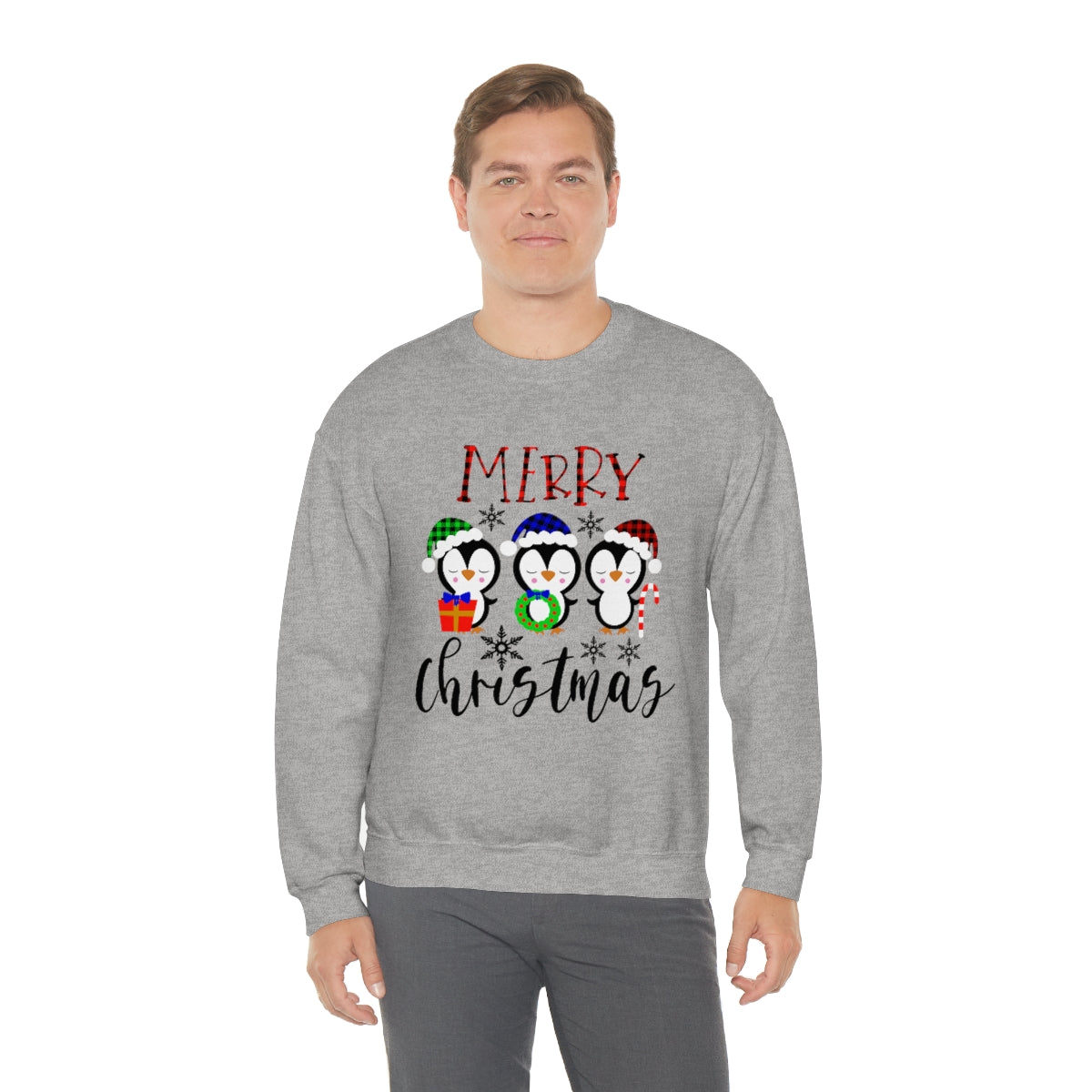 Merry Christmas Cute Penguins Xmas Holiday Sweatshirt