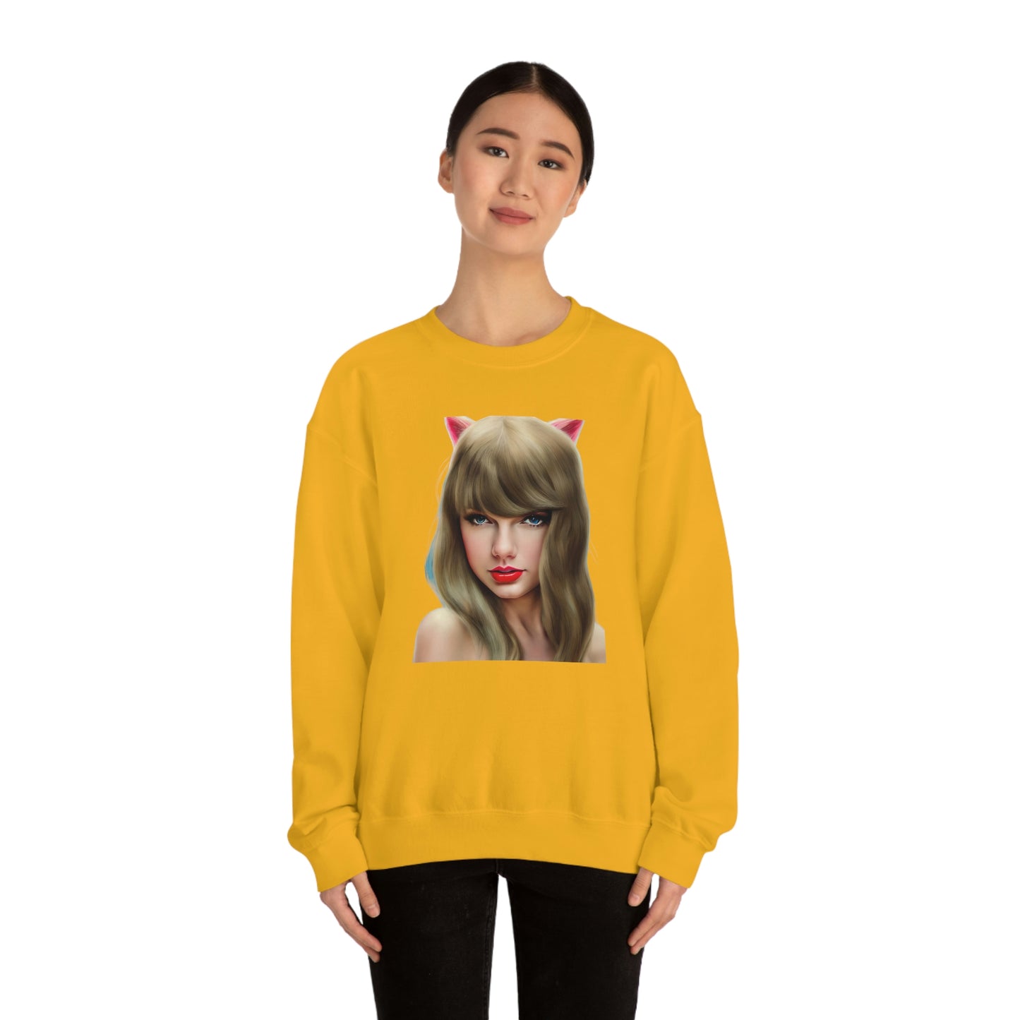 Taylor Swift Cat Ears T Swift Taylor Swift Merch Fan Swifty Gift Crewneck Sweatshirt