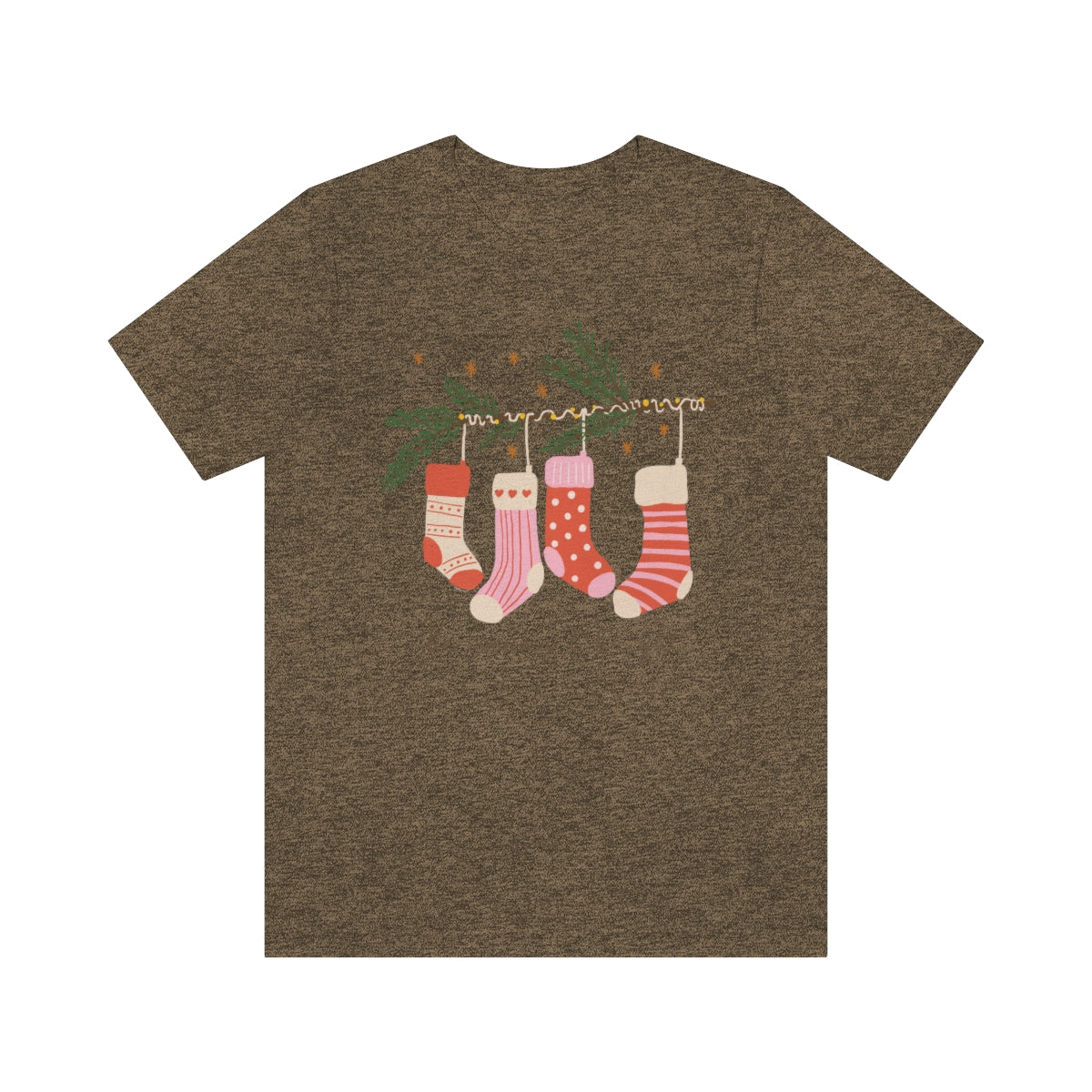 Be Merry & Bright Stockings Christmas Tshirt