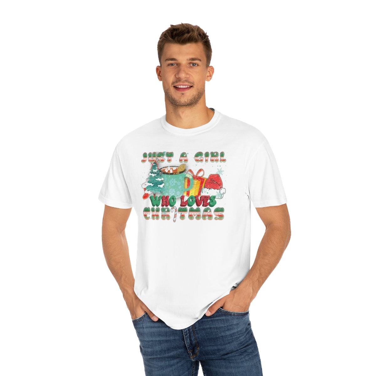 Just a Girl That Loves Christmas Retro Christmas Tshirt