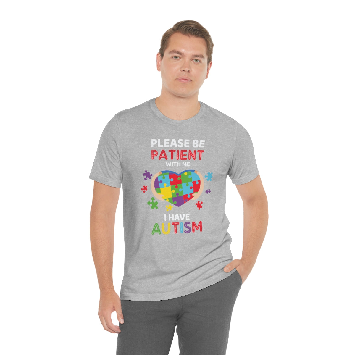 Please be patient with me I have Autism Puzzle Pieces Tshirt