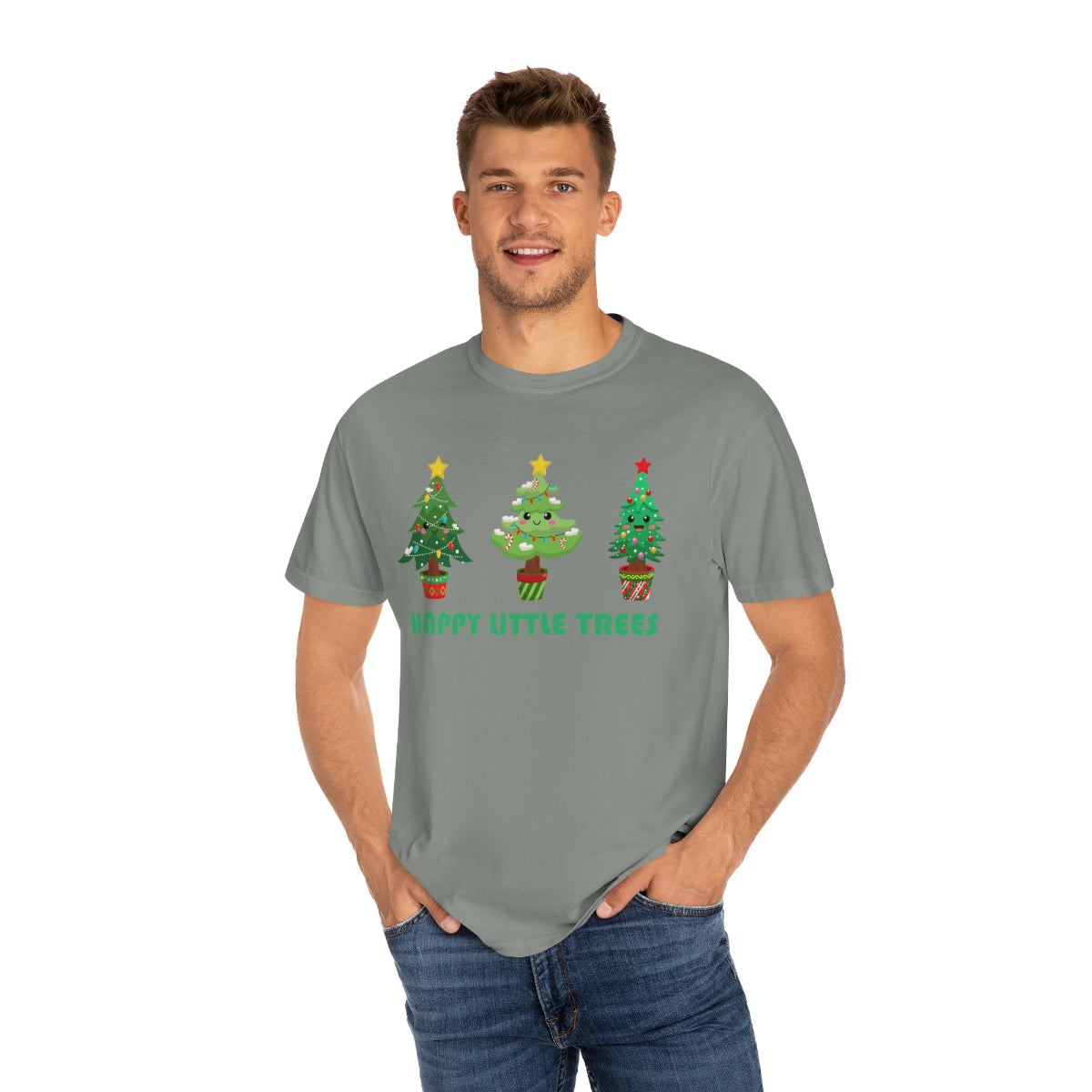 Happy Little Trees Cute Christmas Tshirt