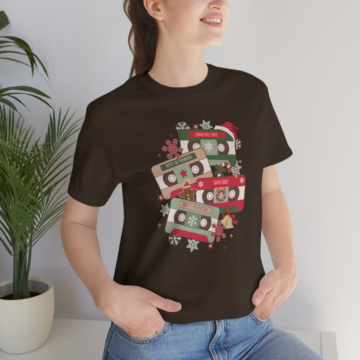 Retro Christmas Music Cassette Tape Christmas Tshirt