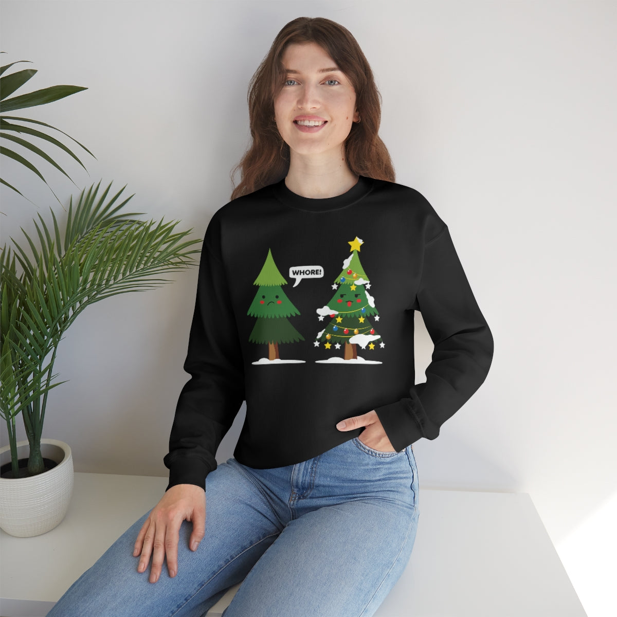 Funny Christmas Trees Cursing Xmas Sweatshirt