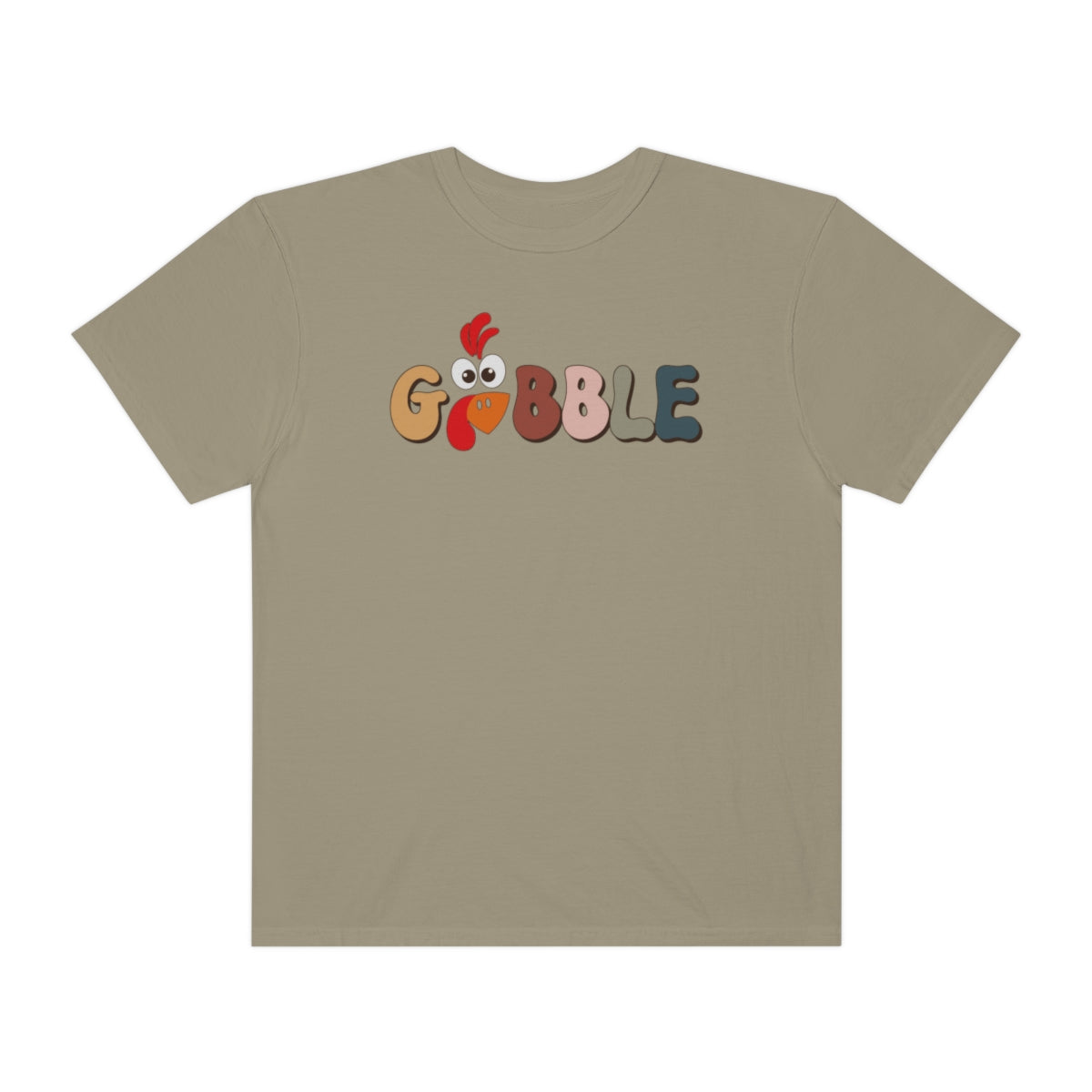 Gobble Turkey Face Retro Thanksgiving TShirt