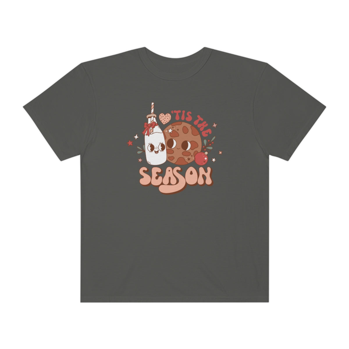 'Tis the Season Milk & Cookies Retro Vintage Christmas TeeShirt