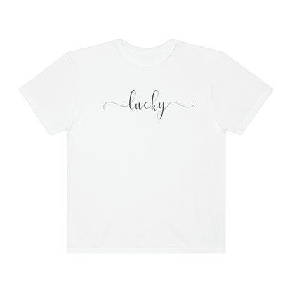 Lucky Simple Script St. Pattys Day Tshirt