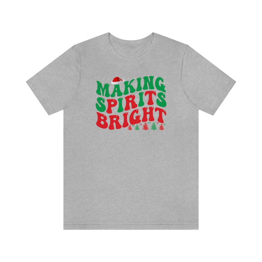 Making Spirits Bright Retro Christmas Tshirt