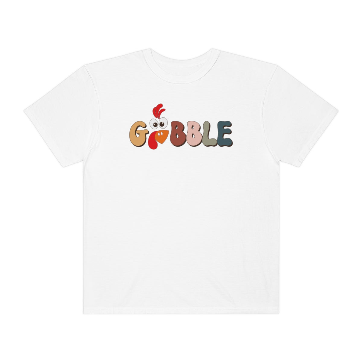 Gobble Turkey Face Retro Thanksgiving TShirt