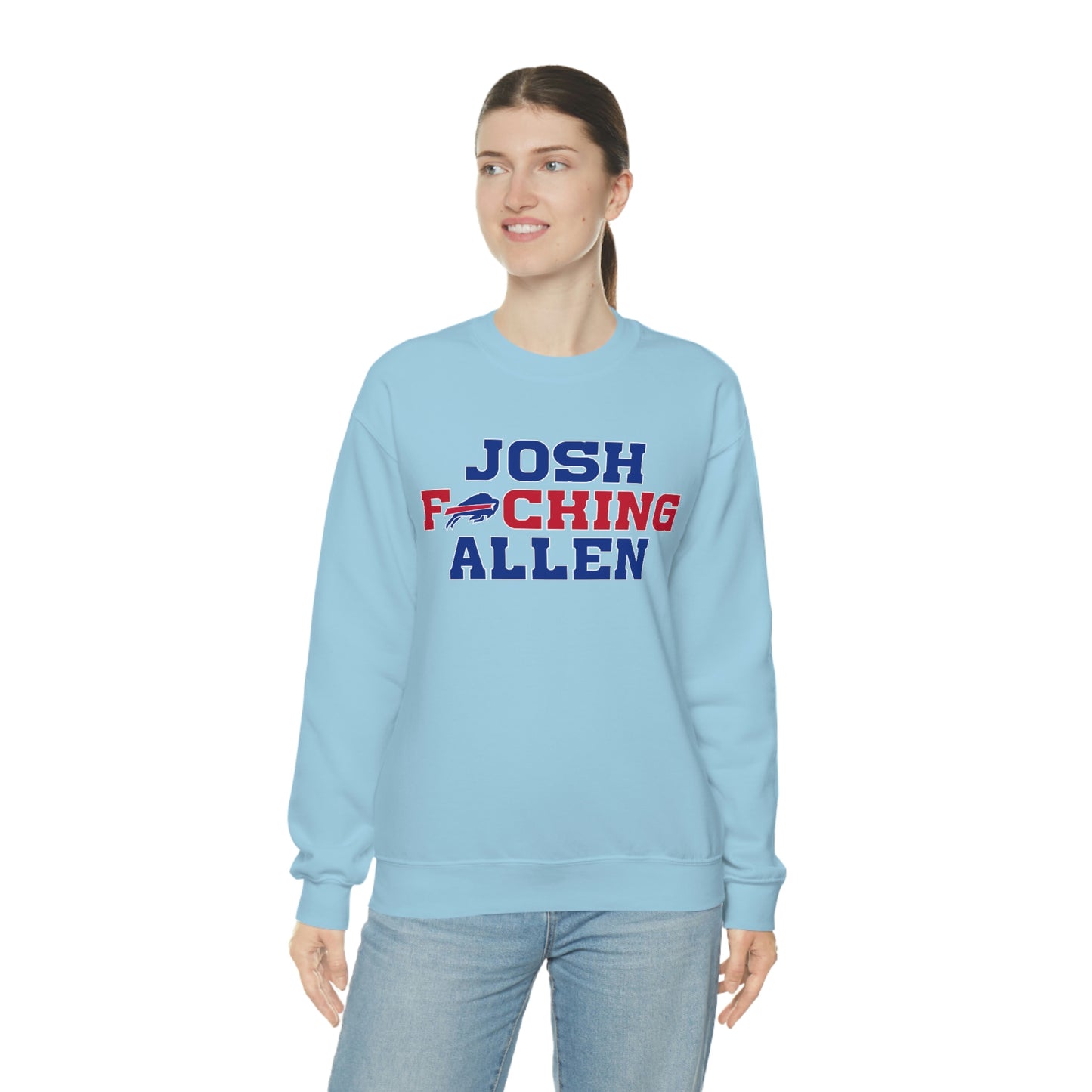 Josh Freaking Allen Bills Mafia #17 Buffalo Bills Football Crewneck Sweatshirt