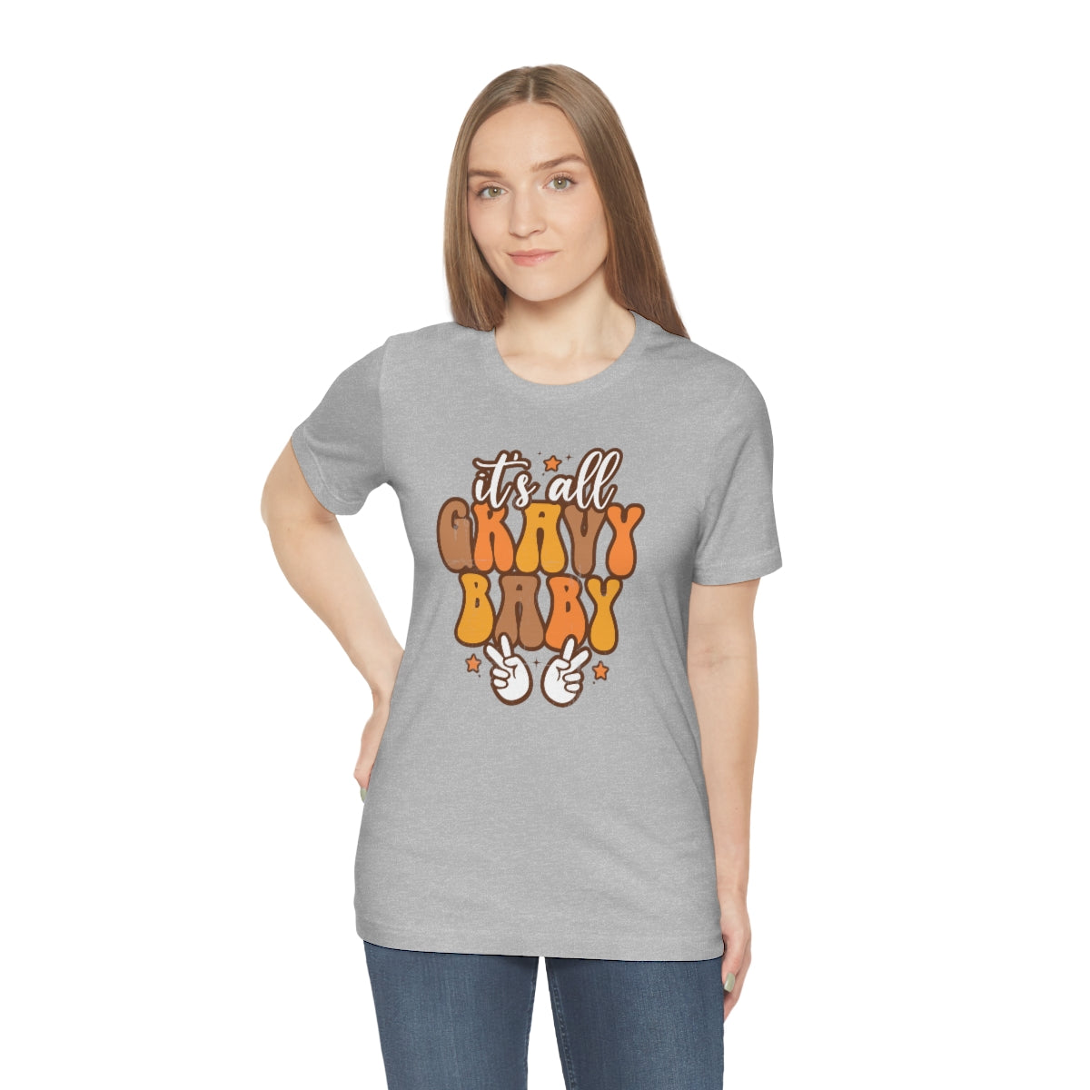 It's All Gravy Baby Thanksgiving Teeshirt on Unisex Jersey Short Sleeve Tee