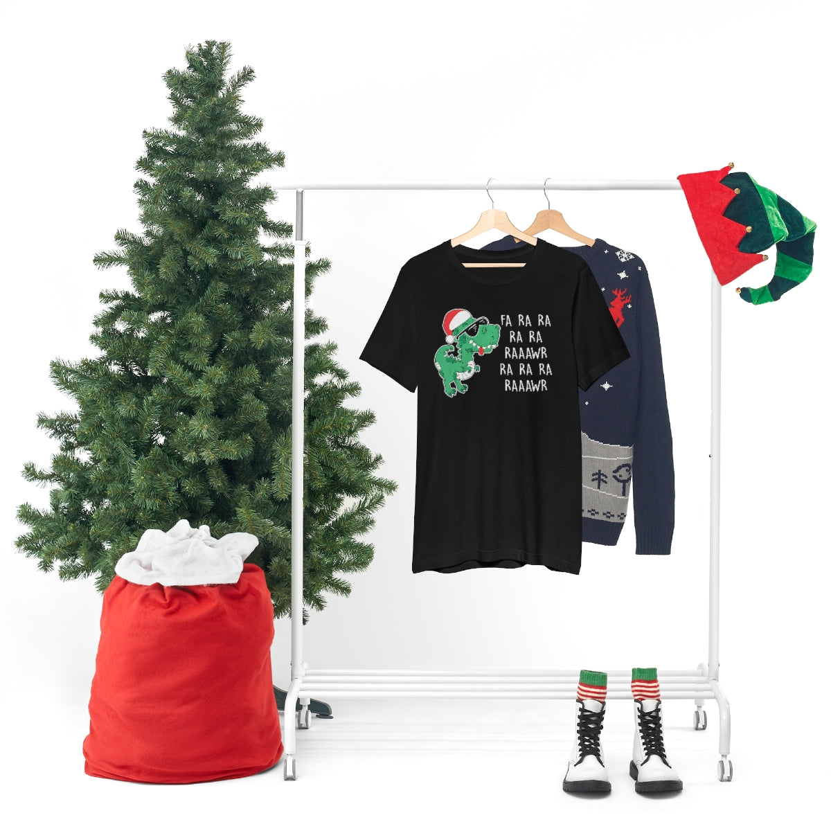 Fa Ra Ra Ra Ra Rawr Cute Dino Christmas Funny Tshirt