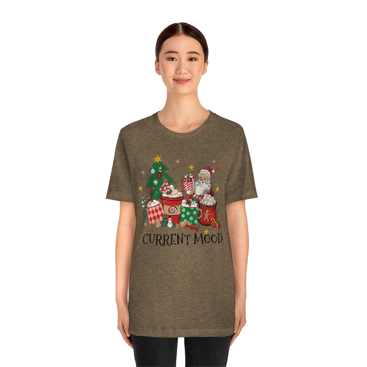 Current Mood Retro Christmas Santa Tshirt