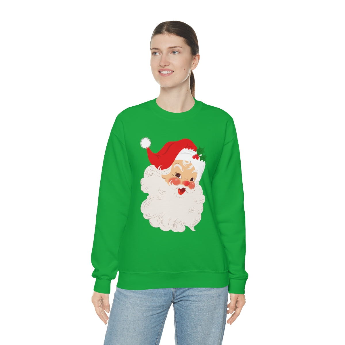 Cute Retro Vintage Classic Santa Kris Kringle Christmas Sweatshirt