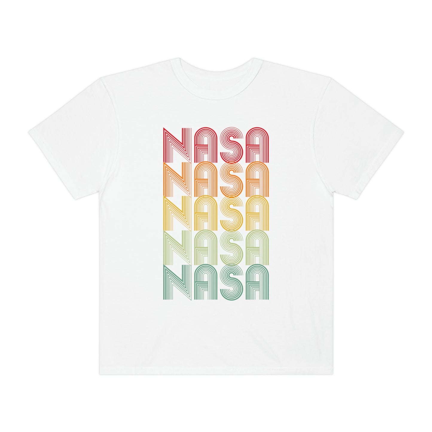 NASA Retro Rainbow Font T-shirt