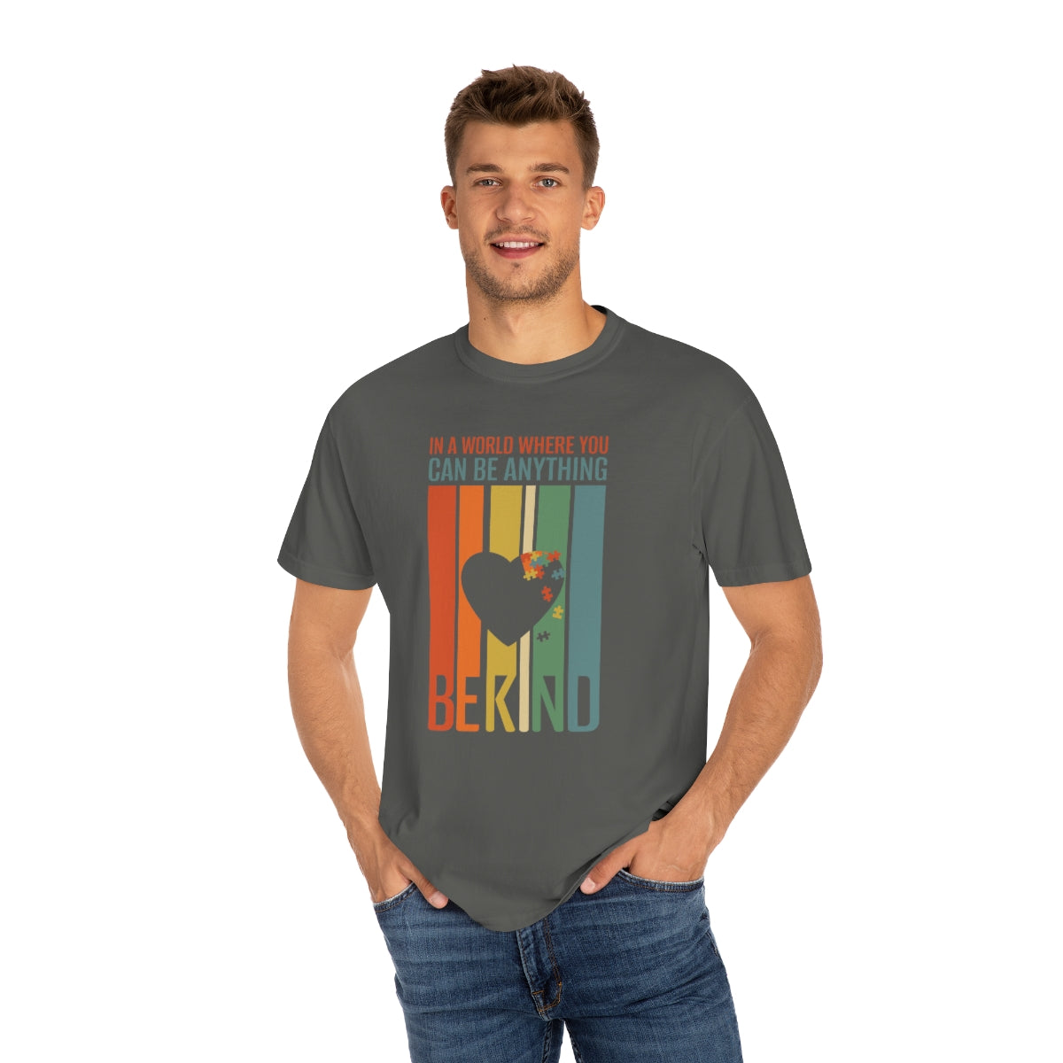 Be Kind Flag Heart Autism Awareness Tshirt