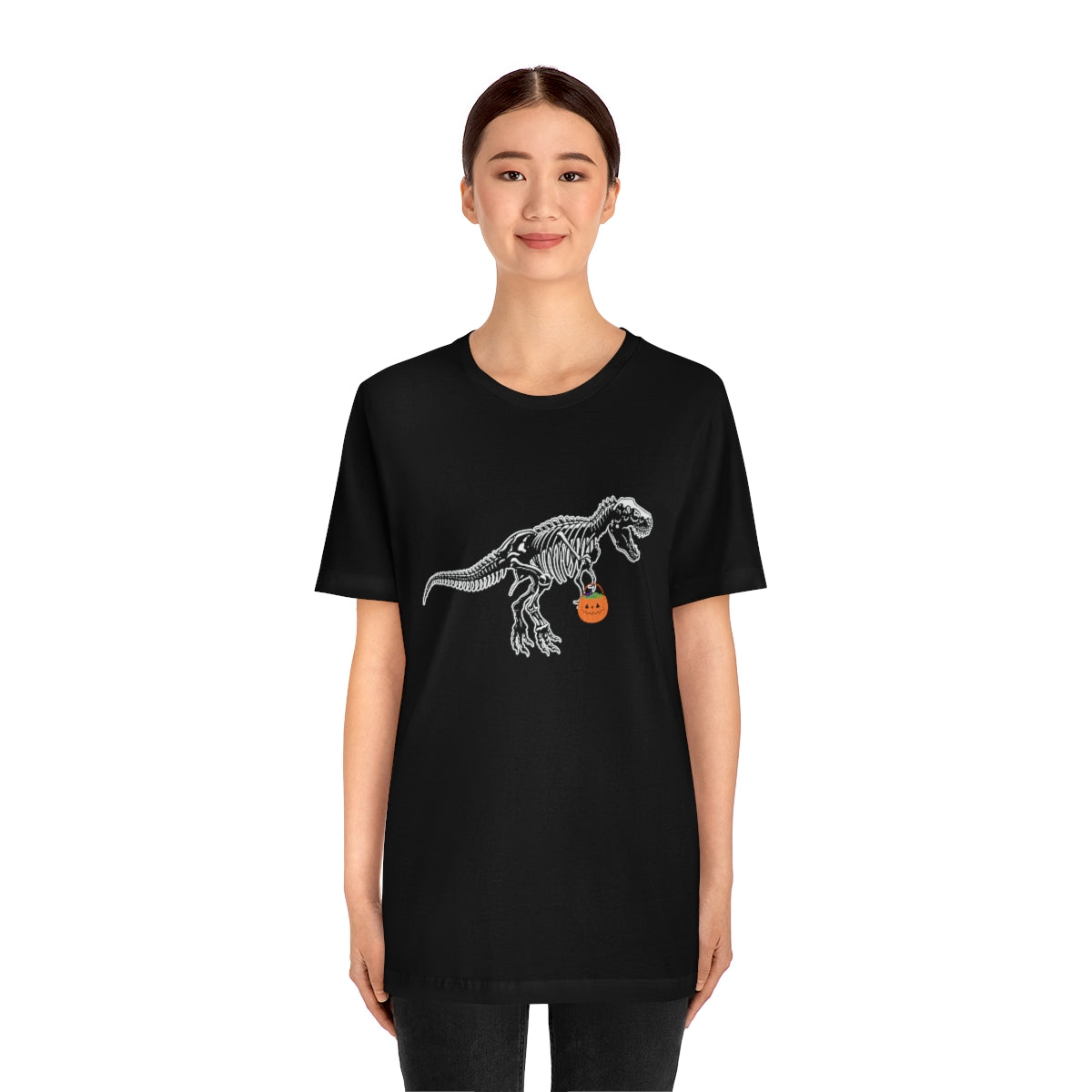 T-Rex and Pumpkin Halloween Trick or Treat T-Shirt